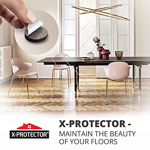 X-PROTECTOR Premium HUGE PACK Felt Furniture Pads 357 pcs! HUGE QUANTITY of Felt Pads For Furniture Feet with MANY BIG SIZES ? Your IDEAL Wood Floor Protectors. Protect Your Hardwood & Laminate Floor!