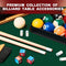 Outus 71 Pcs Pools Table Accessories Billiards Accessories Billiard Pool Balls with Triangle Ball Rack Cue Chalks Pool Cue Tip Table Spot Stickers Pool Sticks Pool Table Brush Set