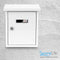 Serenelife SLMAB01 Wall Mount Lockable Mailbox- Modern Outdoor Galvanized Metal Key Large Capacity- Commercial Rural Home Decorative & Office Business Parcel Box Packages Drop Slot Secure Lock, White, 10''x 3.9''x 12.4''