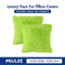 MIULEE Pack of 2 Luxury Faux Fur Throw Pillow Cover Deluxe Decorative Plush Pillow Case Cushion Cover Shell for Sofa Bedroom Car 18 x 18 Inch Green