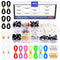 Glarks 330Pcs Eyeglass Chain Ends Set Including 270Pcs 9 Types Adjustable Silicone Spectacle End Connectors Silicone Spectacle Ends and 60Pcs Lobster Claw Clasps Eyeglass Holder Necklace Chain