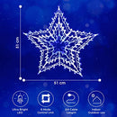 100 LED White&Blue Christmas Star Silhouette Chasing Lights with 8 Functions and Memory Size 51cm x 51cm (JT-DC3.5V1.5W-E4)