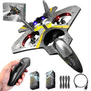 Akargol RC Plane 2.4Ghz Foam v17 Remote Control Airplanes - Helicopter Quadcopter for Adults and Kids, Spinning Drone, Gravity Sensing, Stunt Roll,Cool Light, 2 Battery, Gifts for Kids Boys