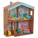 KidKraft Designed by Me™: Colour Décor Wooden Dolls House with Furniture for 30 cm Dolls, Accessories and Colouring Book with Dollhouse Wallpaper Included, Kids' Toys, 10158