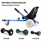 Hover Kart Hoverboard Seat Attachment for Self Balancing Scooter Adjustable Go Kart Hover Board Accessories for Kids Adults (Blue)