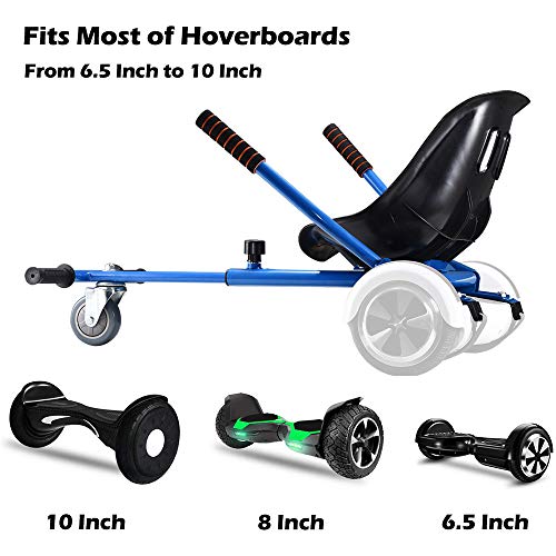 Hover Kart Hoverboard Seat Attachment for Self Balancing Scooter Adjustable Go Kart Hover Board Accessories for Kids Adults (Blue)