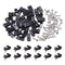 Swpeet 120 Pack Black 1/4 Inch Nylon Plastic R-Type Cable Clips Clamp Kit, Nylon Screw Mounting Cord Fastener Clips with 120 Pack Screws for Wire Management (1/4 Inch, Black)