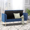 ALISH Storage Bench,Upholstered Storage Ottoman Bench,Modern Bed Bench Entryway Bench with Gold Legs for Bedroom Living Room Blue