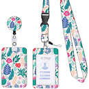 Weforu Badge Holder Retractable with Lanyard, ID Card Holder with Belt Clip Retractable Reel Neck Lanyard for Nurse Teacher Student Office Women Men (Forest)