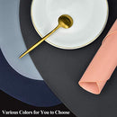 JTX Placemats Set of 2 Round Leather Placemats for Dining Table Heat-Resistant Non-Slip Washable Insulation Place Mats for Kitchen Nordic Style Placemats (Blue)
