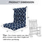 DYTXIII Set of 2 Outdoor High Back Chair Cushions 44"x 22",Water Repellent Rocking Chair Cushions Replacement, Seat/Back Chair Cushions for Patio,Porch,Balcony and Indoor - Geomentry Navy