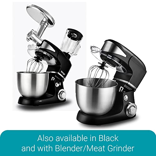 Venga Stand Mixer, 5 Liters Stainless Steel Bowl, 4 Accessories, Recipe Book, 1 000 W, White, VG M 3014 WH BS