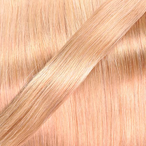 Hair2heart 2.5g x 10 Tapes Straight Human Hair Extension, Hazelnut Blonde, 50 cm Length