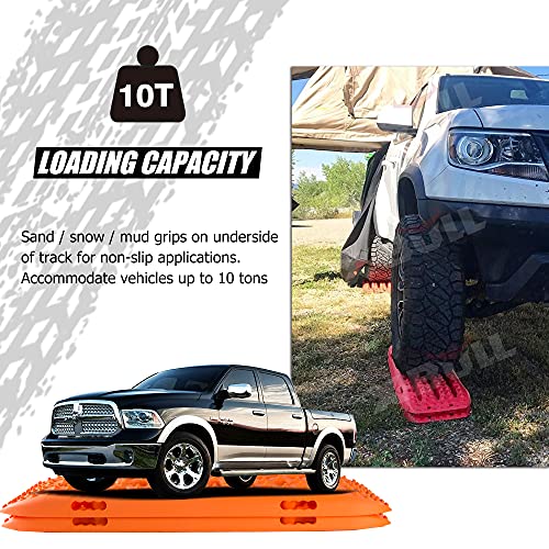 X-BULL Recovery Tracks with Bag and Mounting Pin Set 4x4 Recovery Boards Offroad 4wd Tracks 22046LBS/10000KG Stand for Automotive Accessories Tires and Wheels in The Sand Mud Snow(GEN 3.0)