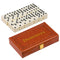 ZOOCEN Double 6 Pro Size Dominoes Set in Leatherette Case (28 Tiles with Spinner)