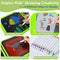 ZCOINS Erasable Doodle Book Set, Children's Educational DIY Portable Graffiti Blackboard Drawing Board, Gifts for 3-8 Years Old Boys Girls (14 Pages+ 12 Pens+ 6 Copy Templates, Dinosaur Style)