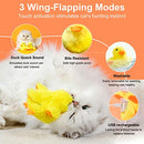 PAWCHIE Interactive Cat Toys Duck-Catnip Chew Toy,USB Rechargeable Plush Duck Toy,Realistic Duck Quack and Electric Flapping Wings Duck Toy,for Cat Chewing, Kicking and Exercise (Yellow)