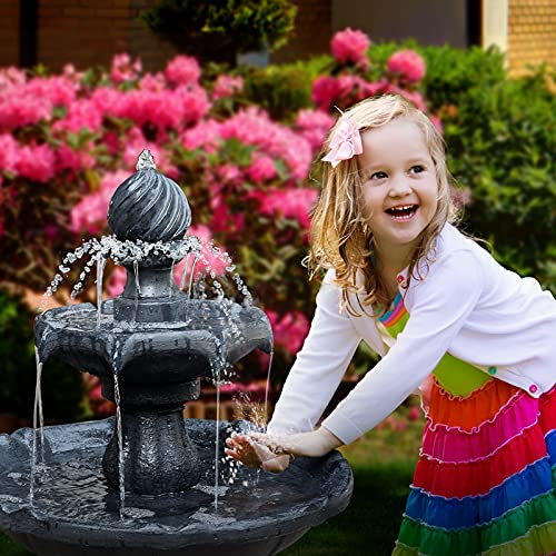 Gardeon Solar Fountain Water Feature Pump Kit Bird Bath Outdoor Indoor Black