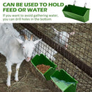 Sintuff 10 Pcs Goat Feeder 5 Quart Hanging Chicken Feeder Plastic Waterer Feed Bucket Fence Feeder Poultry Feeding Container with Clips Screws Poultry Chicken Goat Feeding Supplies