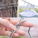 MIVIDE 2 Pack 5M Stainless Steel Chain Link, Chain for Padlock, 3mm Heavy Duty Galvanised Chain Link for Fence Gate, Garage Doors, Swing Chain and Bicycle Security Lock