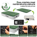 Zearna Queen Air Mattress with Built-in Pump for Home, Camping & Guests - 16” Queen Size Inflatable Airbed Double High Adjustable Blow Up Mattress, Durable Portable Waterproof