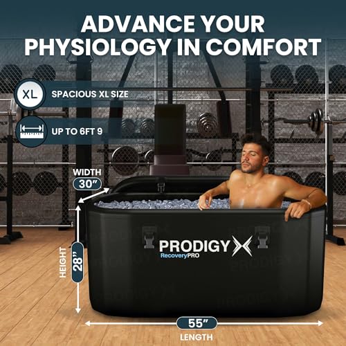 PRODIGYX Ice Bath Tub for Athletes XL - Water Chiller Compatible - Cold Plunge - Outdoor, Portable, Inflatable - RecoveryPRO
