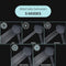 Azure's Premium High Pressure 5-Mode Self Cleaning Handheld Shower Head - Enjoy a Multifunctional Water Saving Hand held System with Descaling Technology - ABS - WELS & Watermark - Matt Black