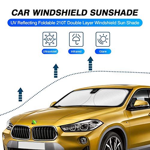 KUST Custom Fit Windshield Sun Shade for 2018-2023 BMW X2 F39 Accessories Sunshade Window Sun Visor Protector Foldable Blocks UV Rays Keep Your Car Cooler