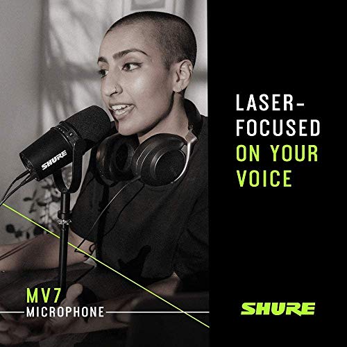 Shure MV7 USB/XLR Podcast Microphone (Black)