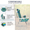 Caribbean Joe Folding Beach Chair, 5 Position Lightweight, Portable Reclining Outdoor Camping Chair with Headrest, Shoulder Strap, and Cup Holder, Bold Stripe