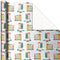 Hallmark Christmas Wrapping Paper with Cutlines on Reverse (3 Rolls: 120 Sq. Ft. Total) Winter City Scene, Rustic Snowflakes on Red, Nutcrackers with Foliage