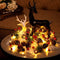 1.9 Meters 20 LED Christmas Garland with Lights, Red Berry Pine Cone Garland Lights Battery Operated, led Garland String Lights, Christmas Decorations for Home, Garland for Fireplace