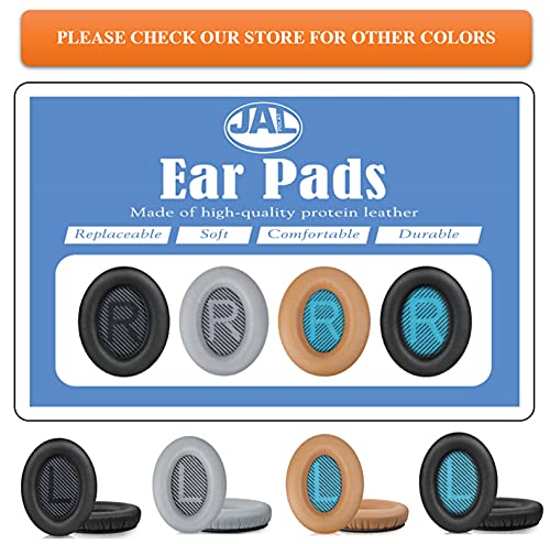 JALPolat® Replacement Ear Pads Cushions for Bose QuietComfort 45 (QC45)/QuietComfort SE(QC SE) Over-Ear Headphones, Earpads with Softer Protein Leather, Noise Isolation Foam, Comfortable Memory Foam, Soft & Long Lasting (Black)