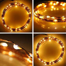SHATCHI 2M Long 20 Warm White LED Lights Micro Rice Silver Copper Wire Indoor Battery Operated Firefly String Fairy Lights Wedding Party Christmas Decorations Home Bedroom Décor