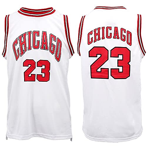 Zmart Australia New Men's Basketball Jersey Sports T Shirt Tee Vest Tops Gym Chicago Los Angeles, Black - Chicago 23, L