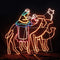 LED 3 WiseMen Riding Camel Motif Rope Light for Christmas Nativity Display Decoration