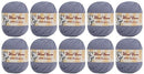 100% Cashmere Wool Yarn (Pack of 10) by Yonkey Monkey (14 Light Gray)