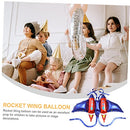 Abaodam 5pcs fairy decorations fairy ornament Rocket Wing Balloon Foil Balloons the inflatables airplane decor butterfly fairy balloons role play balloons unisex fairy prop Rocket prop Toy