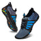 WateLves Water Shoes Mens Womens Beach Swim Shoes Quick-Dry Aqua Socks Pool Shoes for Surf Yoga Water Aerobics, B/Blue Gray, 8.5 Women/7 Men