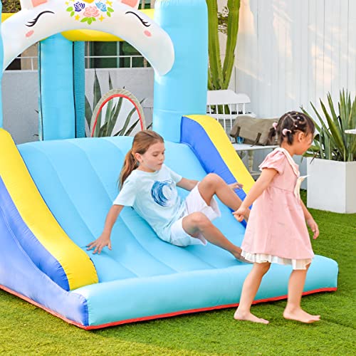 Meland Bounce House for Kids - Inflatable Bouncer with Slide Plus Heavy Duty Air Blower, Jump Castle for Kids Toddlers Ages 3-10 Years, Family Bouncy Playhouse for Indoor Outdoor Backyard Party