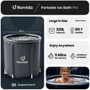 Ice Bath Tub Outdoor, Large Cold Water Therapy Ice Recovery Pod with Lid, All-Weather Cover, Portable Adult Ice Bath for Outside Cold Plunge