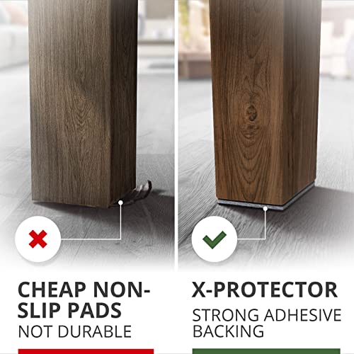 NON SLIP FURNITURE PADS X-PROTECTOR -PREMIUM 8 pcs 4â€ Furniture Pad! Best SelfAdhesive Furniture Grippers Rubber Feet Couch Stoppers â€“Ideal Furniture Floor Protectors Furniture Feet for Fix Furniture
