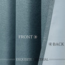 MIULEE 2 Panels Linen Curtains 90 Inches Long Blackout Curtain Panels for Bedroom/Living Room Curtain Drapes Thermal Insulating Texture Grommet Top-Eggshell Blue
