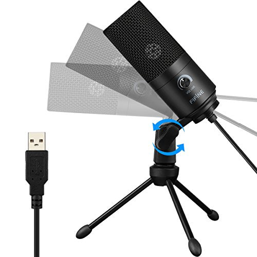 USB Microphone,Fifine Metal Condenser Recording Microphone For Laptop MAC Or Windows Cardioid Studio Recording Vocals, Voice Overs,Streaming Broadcast And YouTube Videos.(669B)