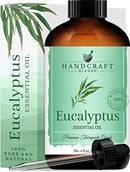 Handcraft Eucalyptus Essential Oil - Huge 4 OZ - 100% Pure & Natural - Premium Therapeutic Grade with Premium Glass Dropper