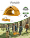 RISTOW Camping Tent with Instant Pop Up,6-7 Persons 3 in 1 Multifunctional Tent with Shelter, Double-Thick Fabric, Automatic Hydraulic Rainproof, Sets Up in 4 Minutes for Family, Outdoor and Hiking