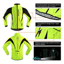 ARSUXEO Winter Warm UP Thermal Softshell Cycling Jacket Windproof Waterproof Bicycle MTB Mountain Bike Clothes 15-K Green Size X-Large