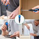 ORIA Electric Screwdriver, Cordless Electric Screwdriver, 13 in 1 Cordless Power Repair Tool Kits with 10 Bits and 1/4 inch Bit Holder, LED Lights, Charging Cable, for Phones,Toys, PC