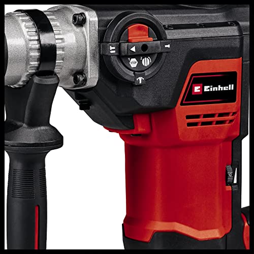 Einhell TE-RH 40 3F Rotary Hammer Drill Kit | SDS Max 3-in-1 Drill - Pneumatic Impact Drilling/Chiselling With and Without Lock | 1050W, 10 Joule Impact Force, Anti-Vibration System