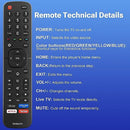 Universal Remote Control for Hisense Remote Control - Direct for All Hisense TV Remote Control LED Smart TVs, with Shortcut Buttons for Netflix, Prime Video, YouTube EN2BS27H